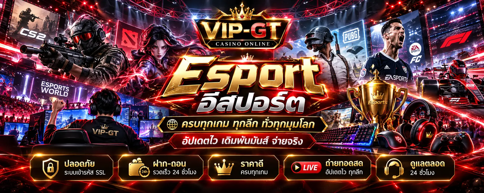 กีฬาอีสปอร์ตและการแข่งขันเกมระดับอาชีพ | VIP-GT
